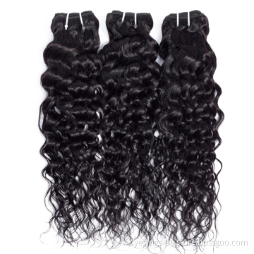 Hair Vendors Unprocessed Raw Indian Human Virgin Hair Cuticle Aligned Water Wave Extensions Wholesale Single Bundle Indian Hair